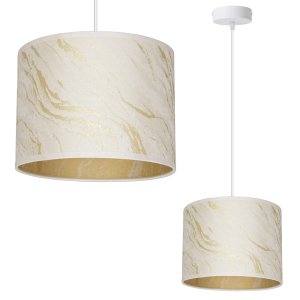 Lampa sufitowa żyrandol Lava Lux 1-punktowa żyrandol biało-złoty Produkt Polski