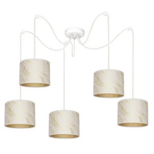 Żyrandol pająk 5-ramienny Lava Lux – elegancka lampa sufitowa do salonu i sypialni