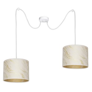 Lampa pająk 2-punktowa Lava Lux – designerskie oświetlenie do salonu, sypialni, hotelu