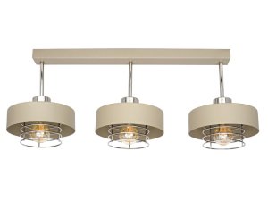 Beżowy plafon listwa 3xE27 Maya | Złoto/Srebro/Miedź | Polski design
