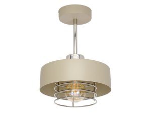 Beżowy plafon 1xE27 | Trzy wysokości: niski, średni, wysoki | Złoto/Srebro/Miedź | Lampa sufitowa z Polski