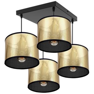 Żyrandol Montana 4 – lampa sufitowa ze złotymi abażurami 5044-Z
