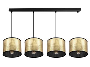 Listwa nad stół, Montana 4 – lampa sufitowa ze złotymi abażurami 5045-Z listwa 