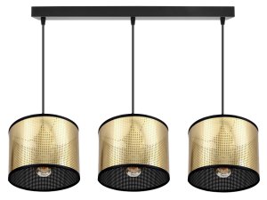 Listwa nad stół, Montana 3 – lampa sufitowa ze złotymi abażurami 5043/2-Z listwa