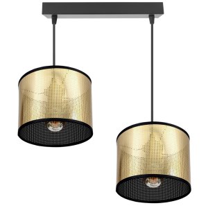 Listwa Montana 2 – lampa sufitowa ze złotymi abażurami 5047-Z