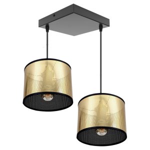 Montana 2 – lampa sufitowa ze złotymi abażurami 5048-Z