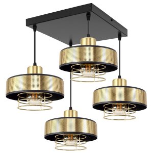 Lampa sufitowa 4 Maya 2254-Z-LUX czarna ze złotem