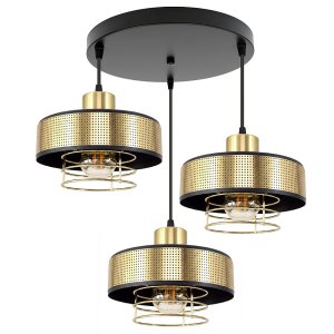 Lampa sufitowa 3 Maya 2256-Z-LUX czarna ze złotem