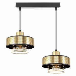 Lampa sufitowa 2 Maya 2257-Z-LUX czarna ze złotem