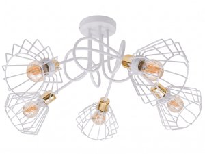 Lampa sufitowa stylowa czarna-biała z miedzią, złotem, srebrem 5 Kali 1415 LOFT LED 