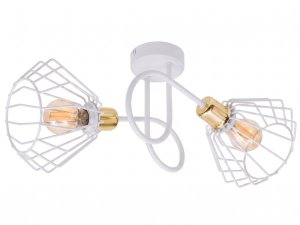 Lampa sufitowa stylowa czarna biała ze złotem, srebrem, miedzią 2 Kali 1412 LOFT LED   