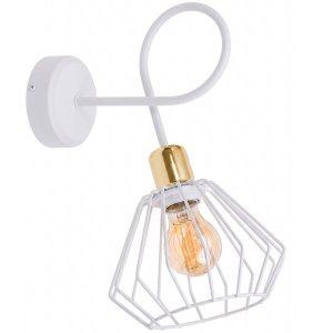Lampa ścienna stylowa czarna-biała ze złotem, srebrem, miedzią 1 Kali 1417 LOFT LED    