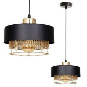 Lampa Wisząca 1-punktowa LUMINA – Loftowa, Metal z Siatką (Różne kolory) 8651/2