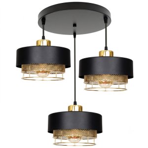 Lampa sufitowa 3 Lumina 8656-Z czarna, biała