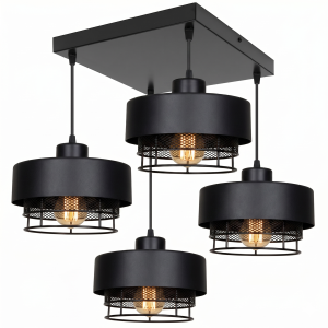 Lampa sufitowa 4 Lumina 8654 czarna-biała