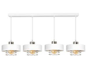Lampa sufitowa 4 Maya 2255-BS biała ze srebrem