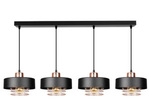 Lampa sufitowa 4 Maya 2255-CM czarna z miedzią