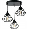 Stylowa lampa wisząca serii Kali TYP:1203-K, 3 abażury brylant