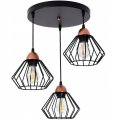Stylowa lampa wisząca serii Kali TYP:1203-K, 3 abażury brylant