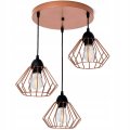 Stylowa lampa wisząca serii Kali TYP:1203-K, 3 abażury brylant