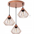 Stylowa lampa wisząca serii Kali TYP:1203-K, 3 abażury brylant