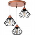 Stylowa lampa wisząca serii Kali TYP:1203-K, 3 abażury brylant