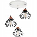 Stylowa lampa wisząca serii Kali TYP:1203-K, 3 abażury brylant