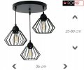 Stylowa lampa wisząca serii Kali TYP:1203-K, 3 abażury brylant