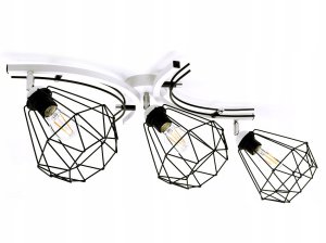 Lampa sufitowa Zuza 3x klosz druciak 943-d