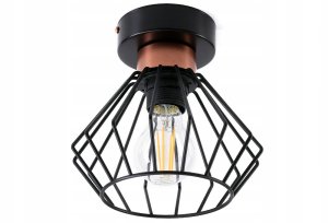Lampa sufitowa Rega 1 klosz druciany loft 1301