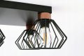 Stylowa lampa sufitowa serii Rega TYP:1304, 4 abażury druciane brylant
