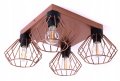 Stylowa lampa sufitowa serii Rega TYP:1304, 4 abażury druciane brylant