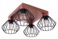Stylowa lampa sufitowa serii Rega TYP:1304, 4 abażury druciane brylant