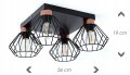 Stylowa lampa sufitowa serii Rega TYP:1304, 4 abażury druciane brylant
