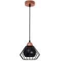 Stylowa lampa wisząca serii Gama TYP:1401-K, 1 abażur druciany brylant