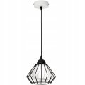 Stylowa lampa wisząca serii Gama TYP:1401-K, 1 abażur druciany brylant