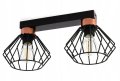 Stylowa lampa wisząca serii Rega TYP:1307, 2 abażury druciane brylant