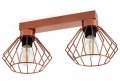Stylowa lampa wisząca serii Rega TYP:1307, 2 abażury druciane brylant