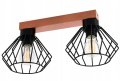 Stylowa lampa wisząca serii Rega TYP:1307, 2 abażury druciane brylant