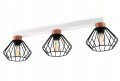 Stylowa lampa wisząca serii Rega TYP:1306, 3 abażury druciane brylant