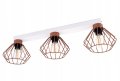 Stylowa lampa wisząca serii Rega TYP:1306, 3 abażury druciane brylant