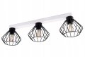 Stylowa lampa wisząca serii Rega TYP:1306, 3 abażury druciane brylant