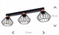 Stylowa lampa wisząca serii Rega TYP:1306, 3 abażury druciane brylant