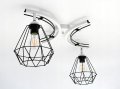 Lampa sufitowa, plafon, żyrandol 2 klosze druciak 942-D ROMIR