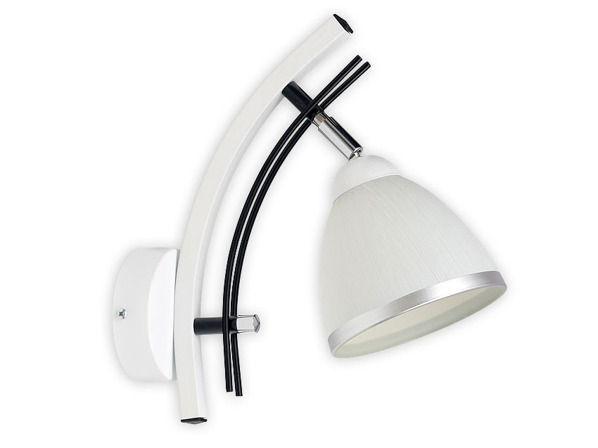 Kinkiet, lampa ścienna 947 bialo czarna ROMIR