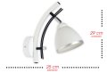 Kinkiet, lampa ścienna 947 bialo czarna ROMIR