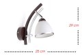 Lampa ścienna, kinkiet 1 kloszowy Zuza od ROMIR