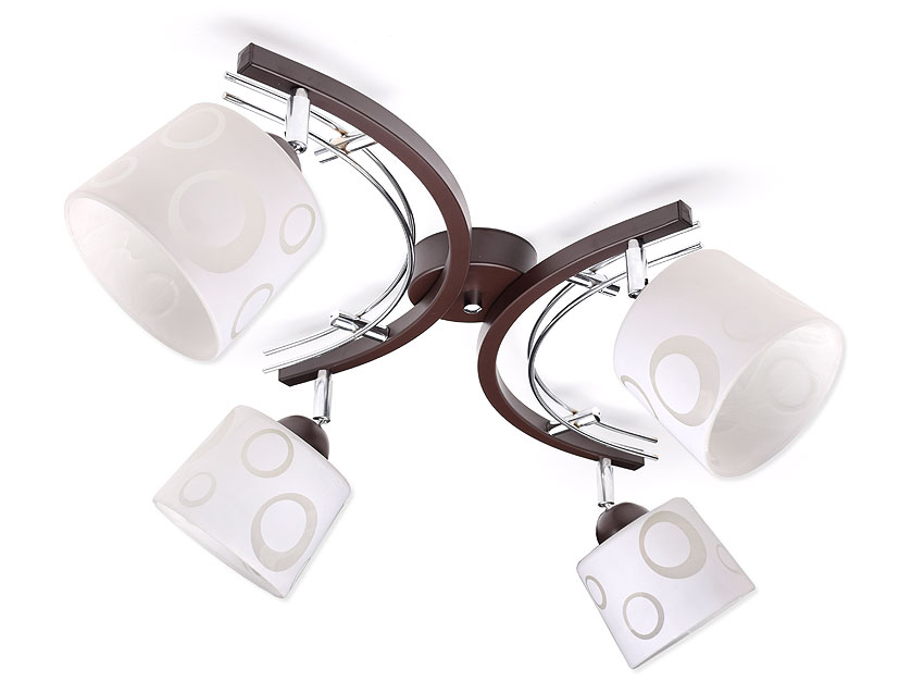 Lampa sufitowa zyrandol plafon 3 kloszowy Zuza klosze walec od ROMIR
