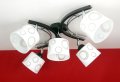 Żyrandol, plafon, lampa sufitowa 5-cio kloszowa Zuza, klosze walec