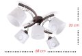 Żyrandol, plafon, lampa sufitowa 5-cio kloszowa Zuza, klosze walec